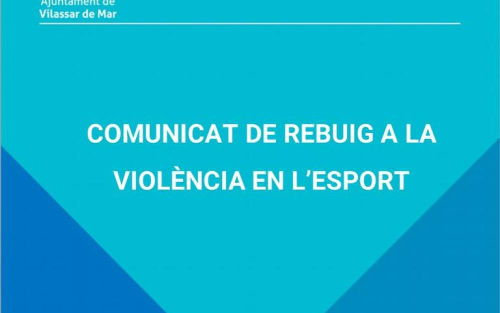 Bànner comunicat rebuig violència en l'esport