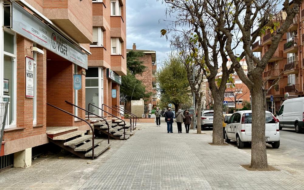 Aspecte del tram arranjat, després de la retirada de les jardines