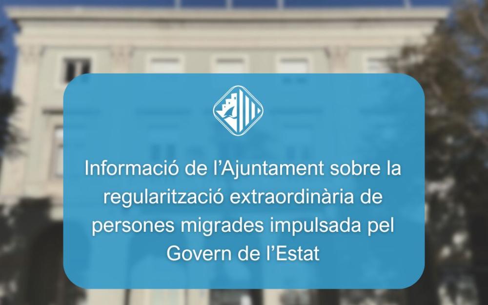 Informació sobre la regularització extraordinària de persones migrades