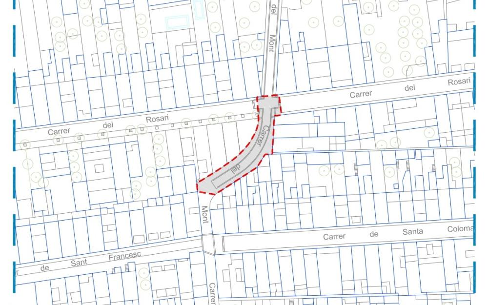 Plànol amb el tram objecte de l'actuació