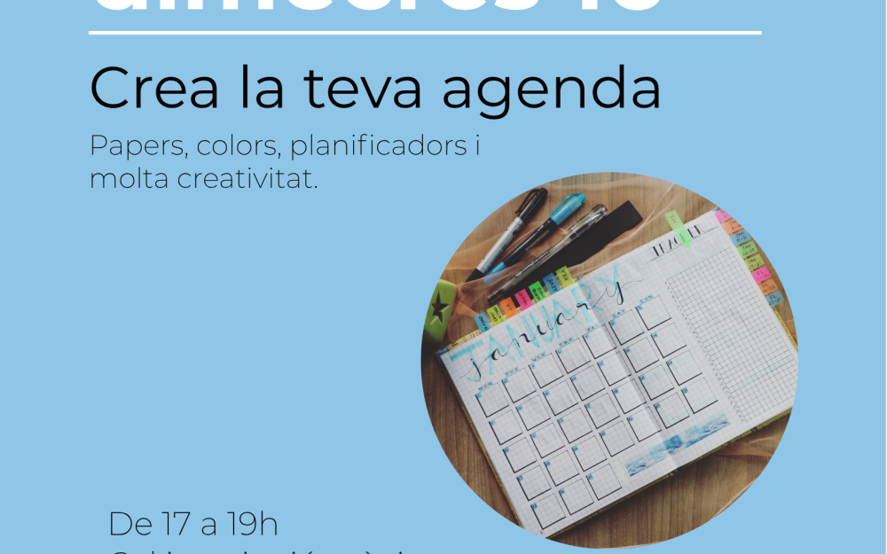 Taller per a joves: Crea la teva agenda