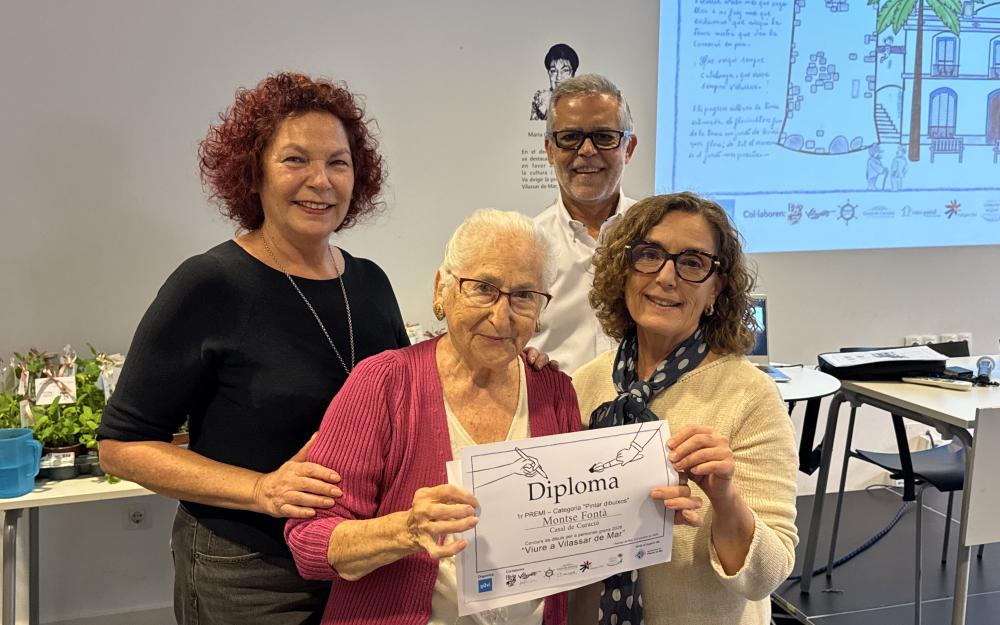 Montse Fontà, primer premi en la categoria "Pintar dibuixos"