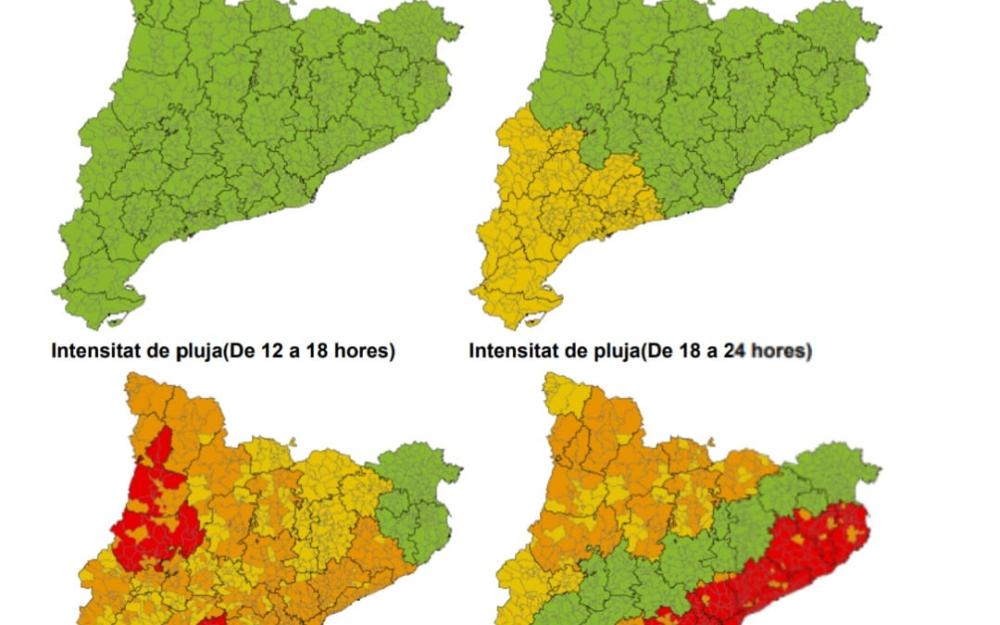Mapa enviat per Protecció Civil