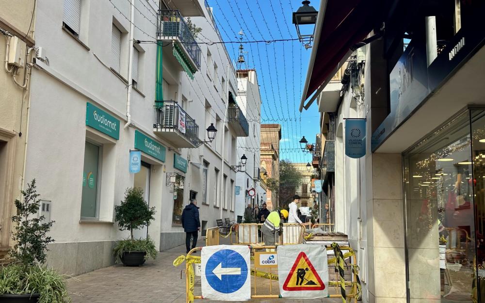 Obres d'Endesa al carrer Sant Joan