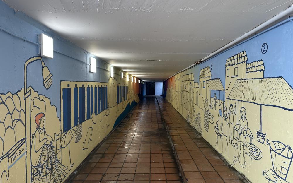Mural dedicat a la història marinera de Vilassar de Mar