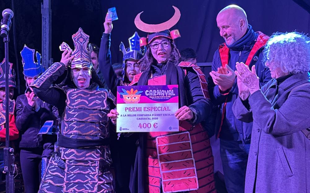 Els Samurais del Pérez Sala es va emportar el premi a millor comparsa escolar