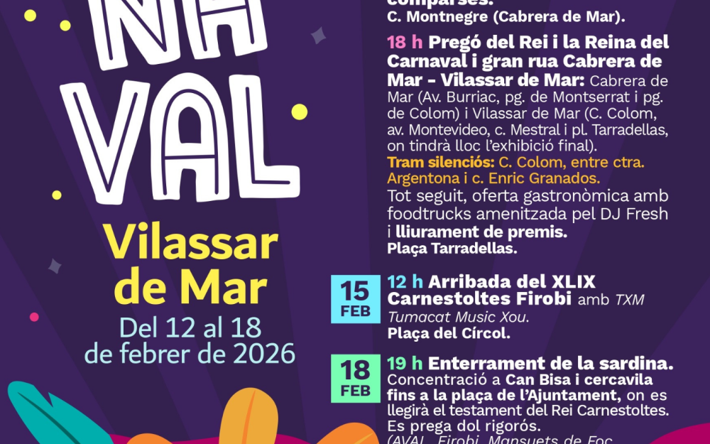 Programació actualitzada Carnaval 2026