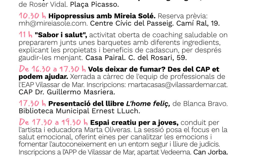 Setmana de la Salut - 9 d'abril