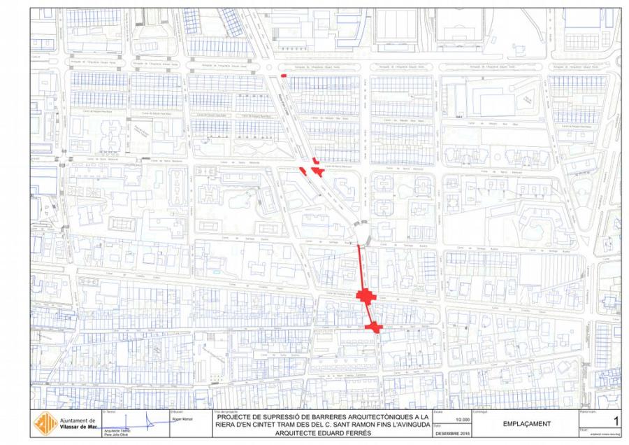 Plànol actuació Camí de l'Àlex