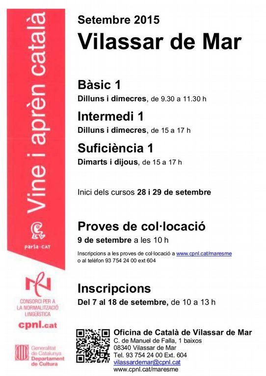 Cartell Cursos Català