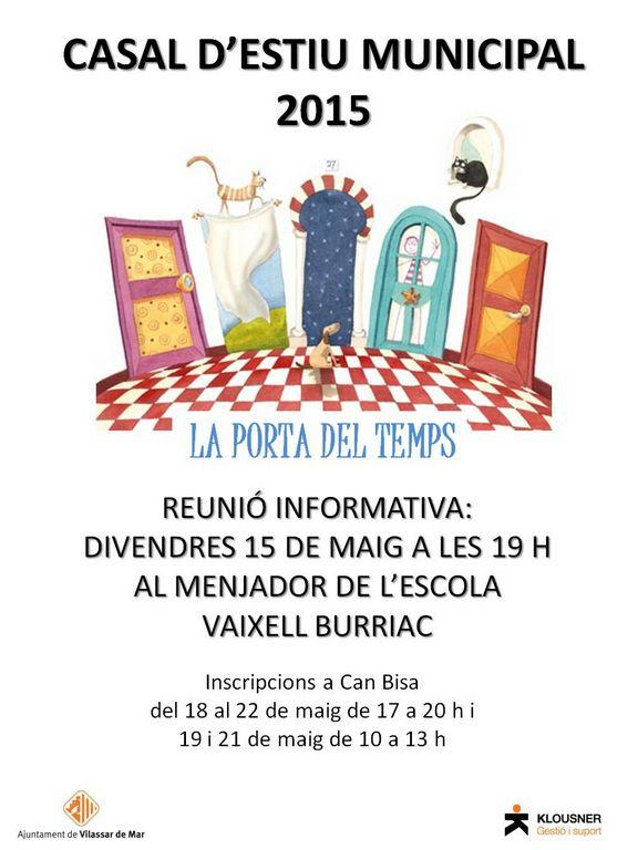 Cartell xerrada informativa casal estiu mpl