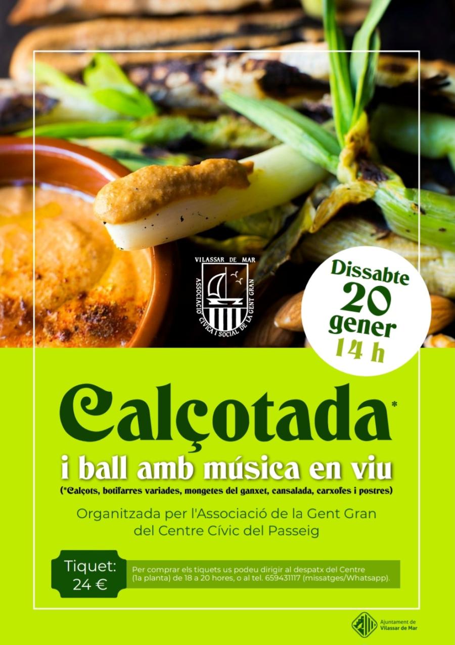 Cartell de la calçotada al Centre Cívic del Passeig