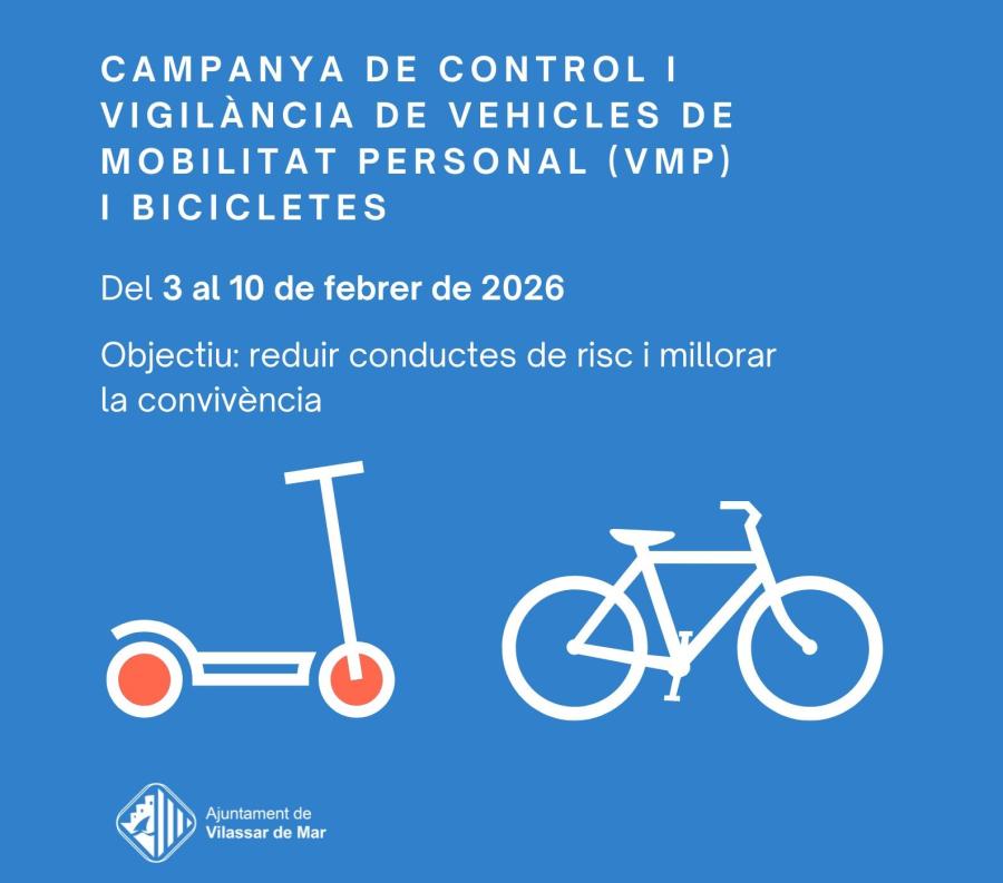 Campanya de control i vigilància de vehicles de mobilitat personal i bicicletes