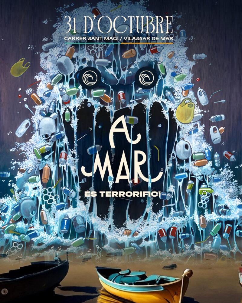 Cartell del túnel del terror al carrer Sant Magí