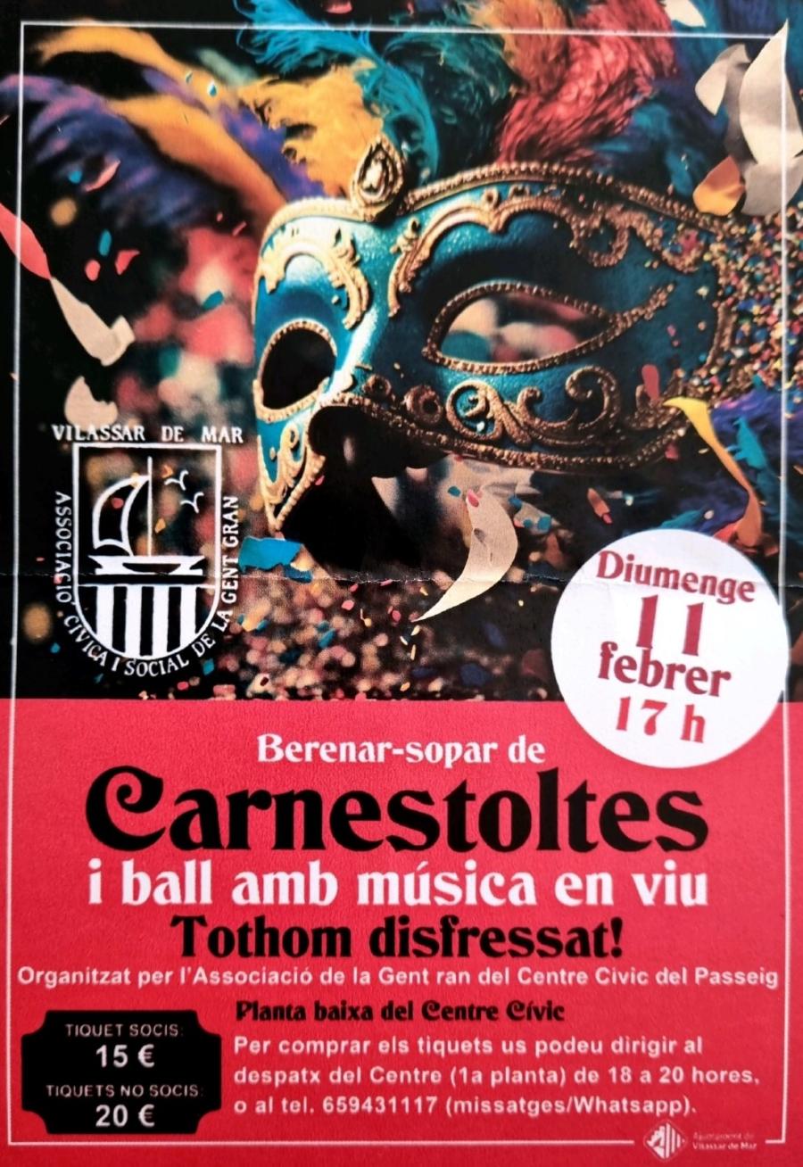 Cartell berenar-sopar de Carnestoltes
