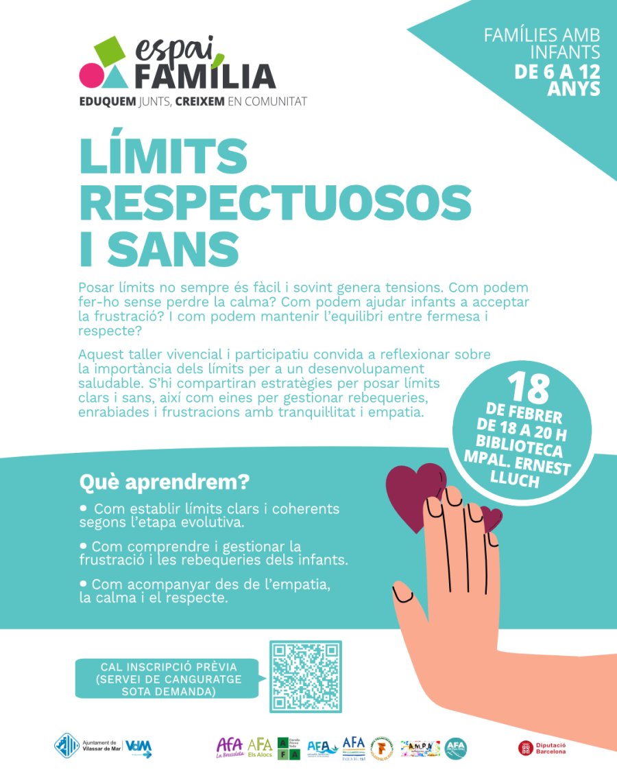 Cartell taller Espai Família del 18 de febrer de 2026