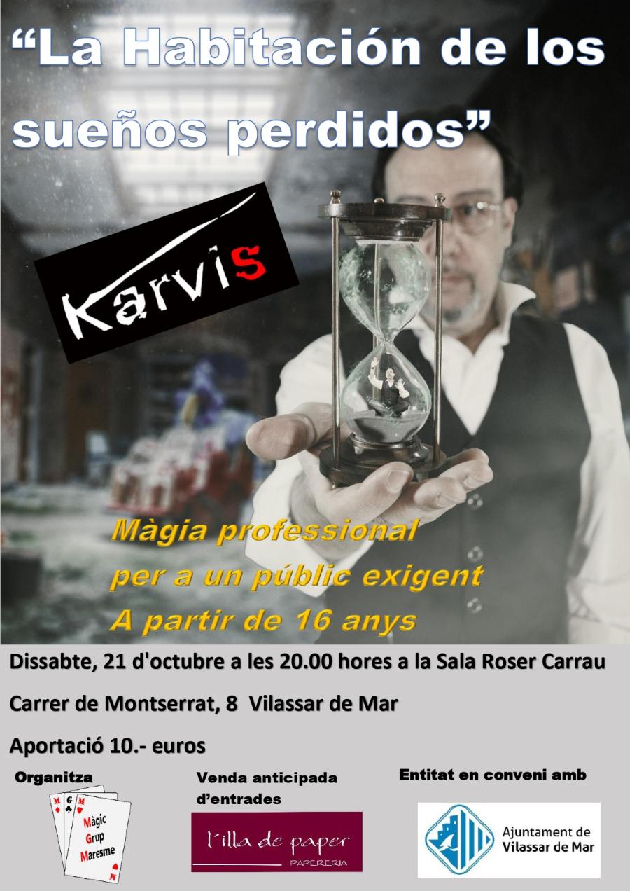 Cartell de l'espectacle de màgia "La habitación de los sueños perdidos"