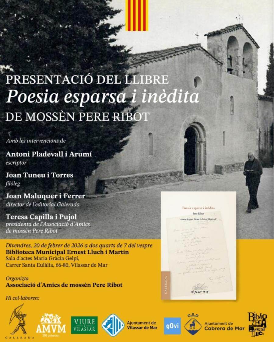 Cartell de presentació del llibre "Poesia esparsa i inèdita"