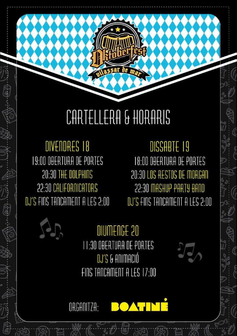 Cartell amb la programació de l'Oktobest Fest 2024
