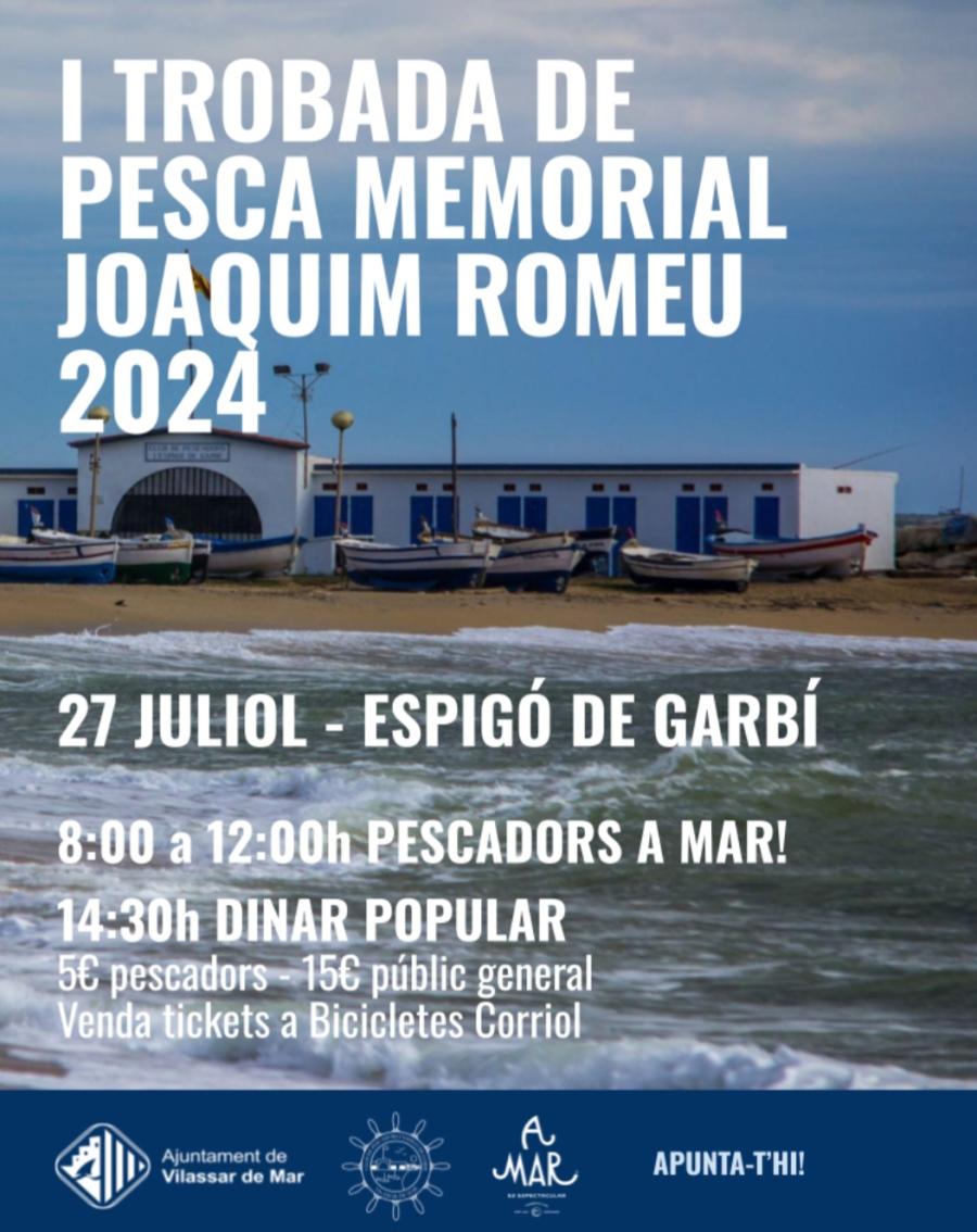 Cartell I Trobada de pesca memorial Joaquip Romeu