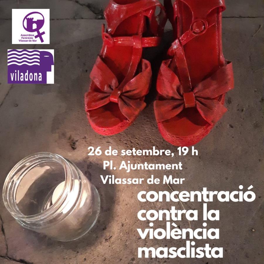 Cartell concentració contra la violència masclista