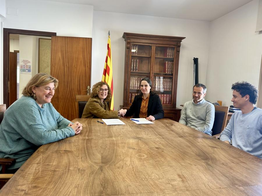 Acte de signatura del conveni entre l'Ajuntament i la Fundació Salas