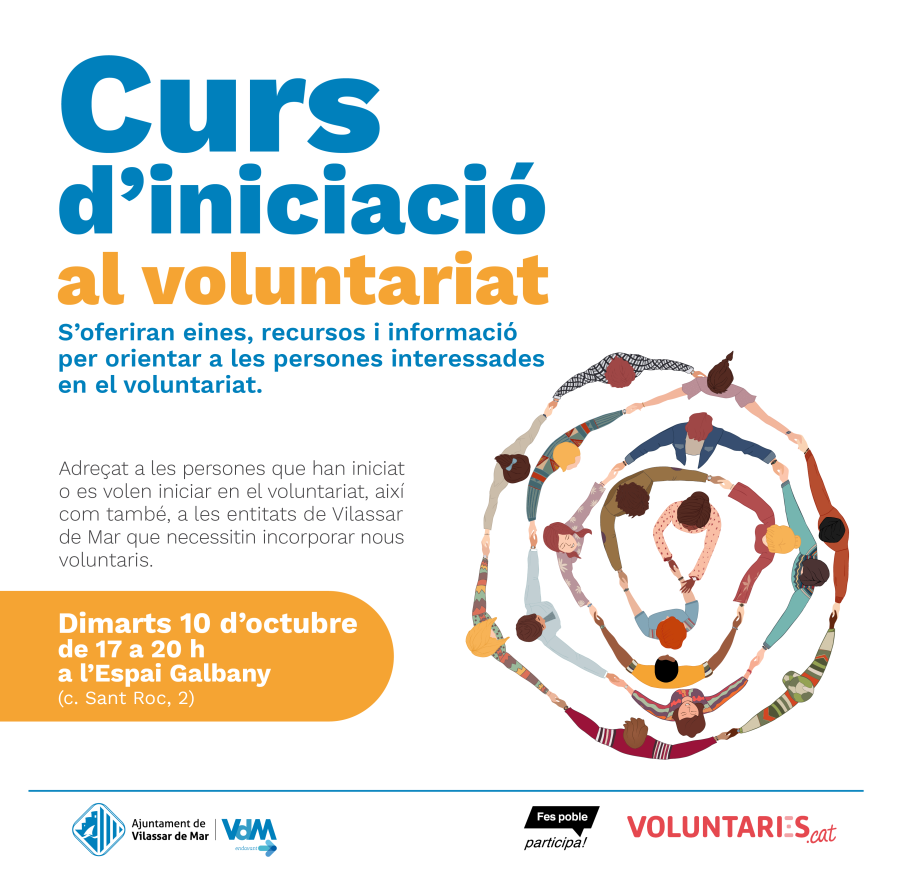 Cartell del curs d'inici al voluntariat