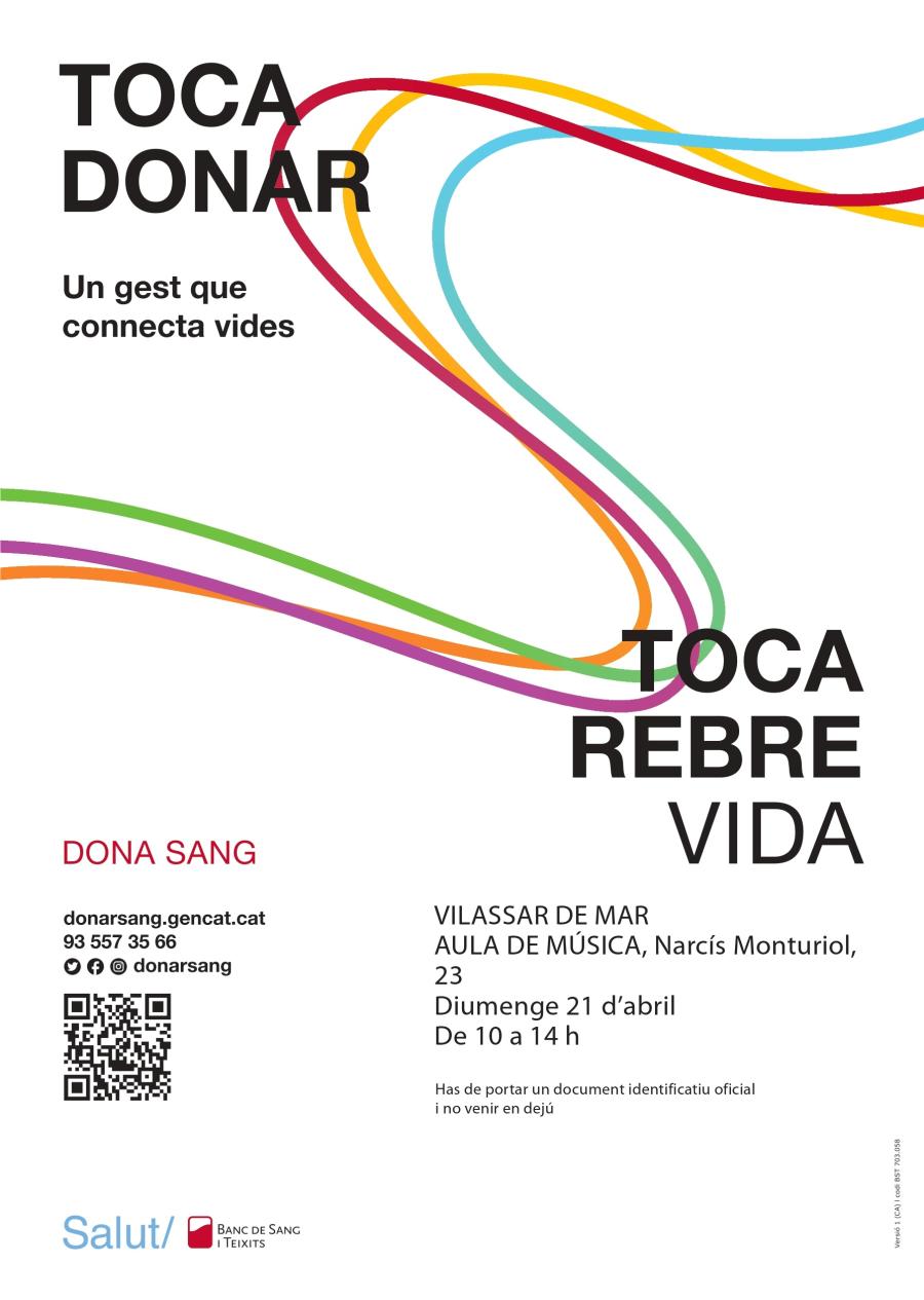 Cartell campanya donació de sang del 21 d'abril de 2024