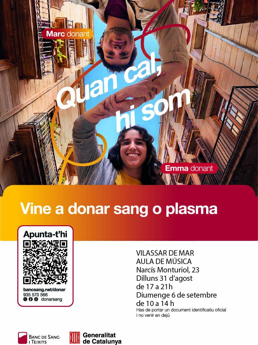 Donació de sang 31 d'agost i 6 de setembre