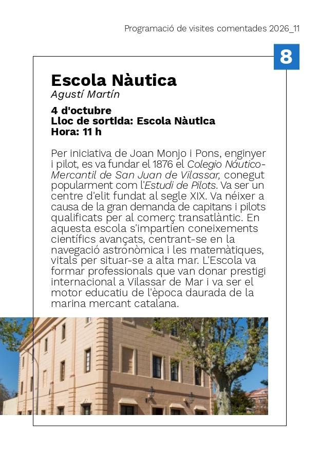 Visita comentada a l'Escola Nàutica