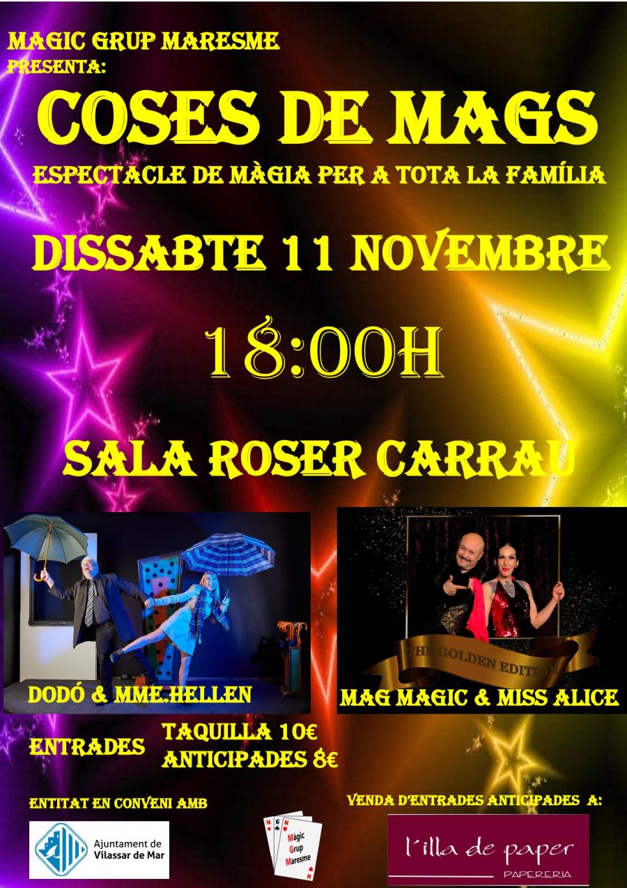 Cartell espectacle de màgia "Coses de mags"
