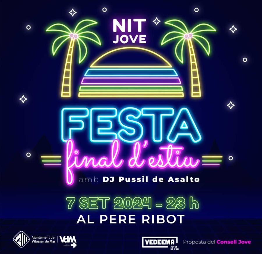 Cartell de la Festa jove final d'estiu