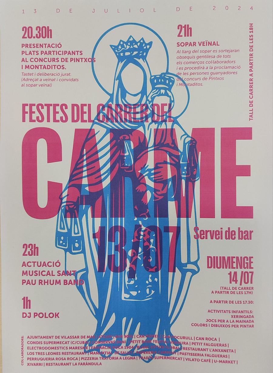 Cartell de les Festes del carrer del Carme