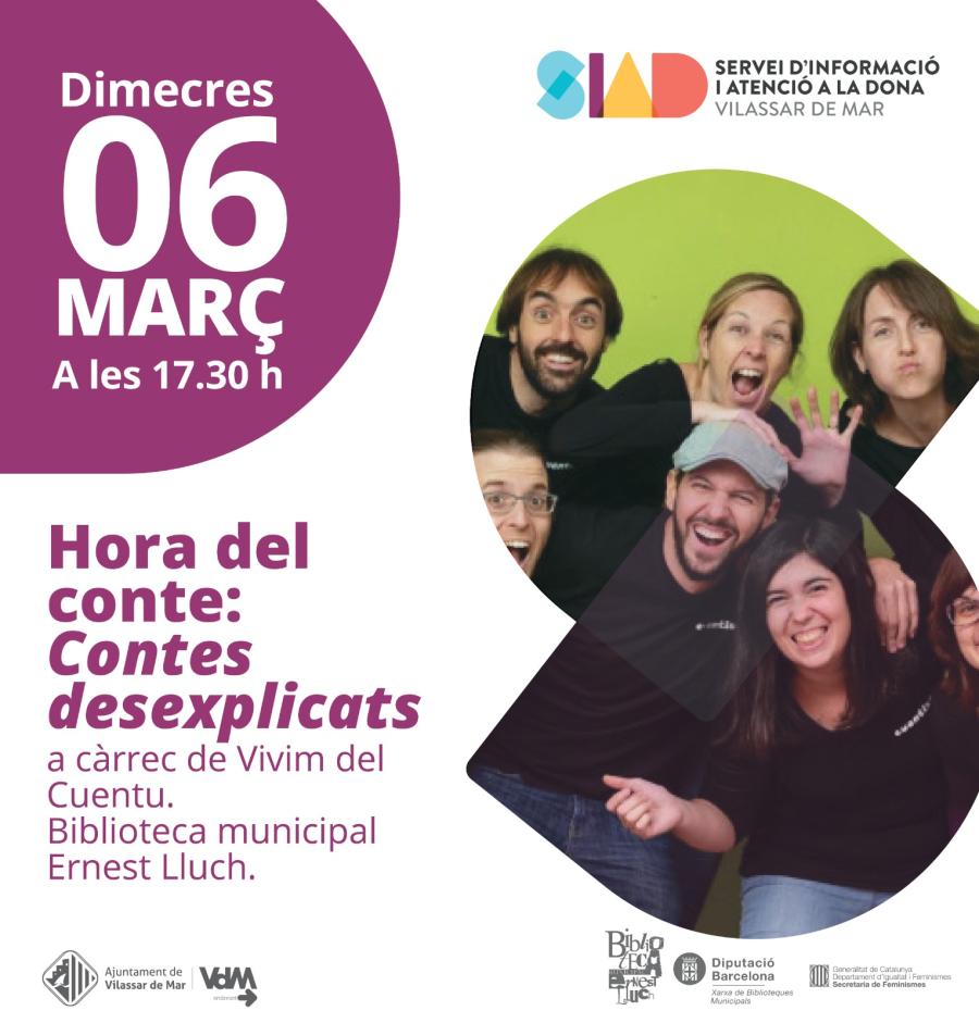 Cartell hora del conte amb motiu del 8M