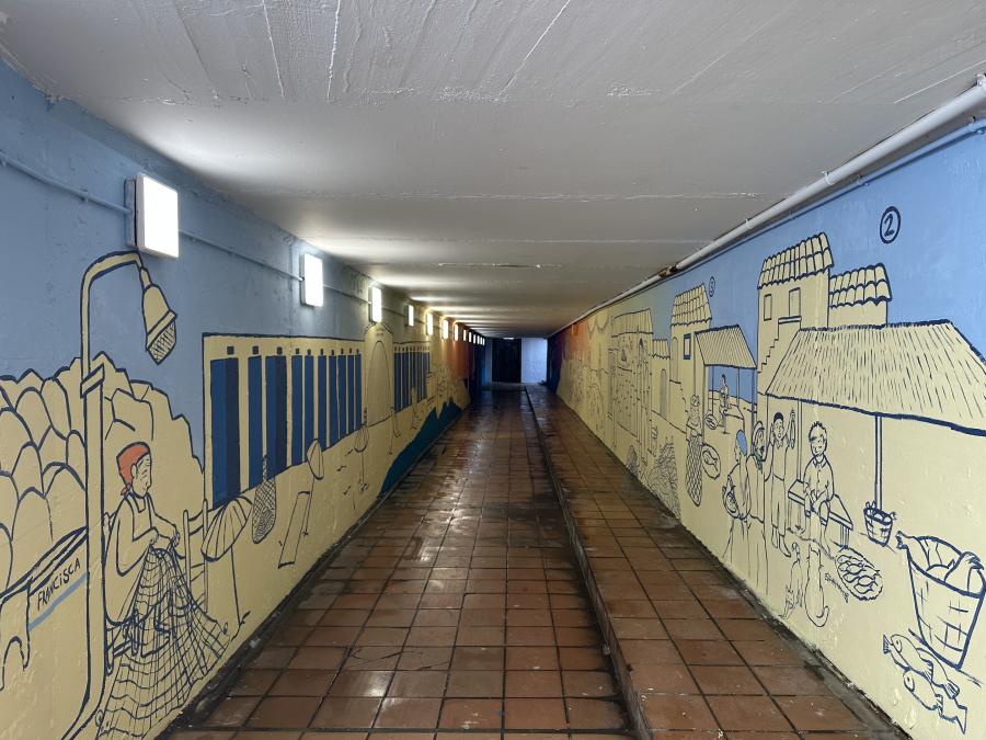 Mural dedicat a la història marinera de Vilassar de Mar
