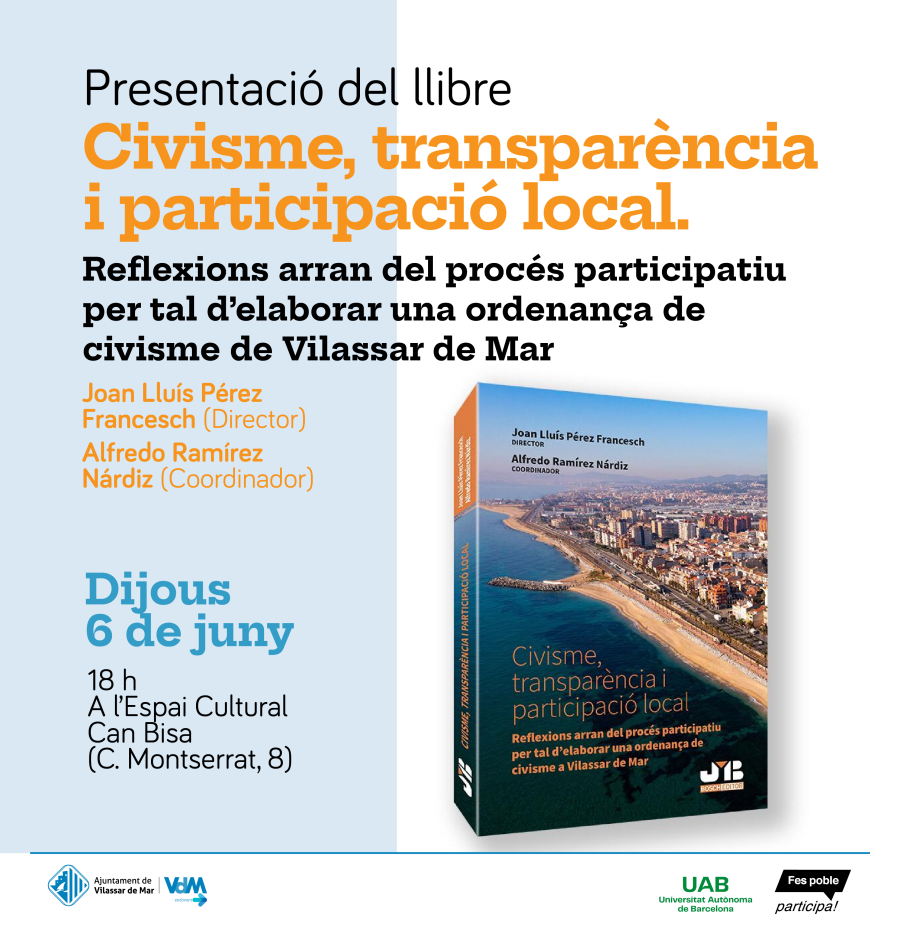 Cartell de la presentació del llibre 