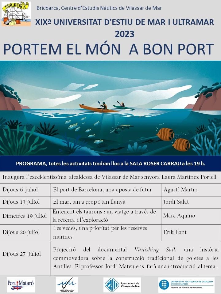 Cartell de la programació de la XIX Universitat d'Estiu de Mar i Ultramar