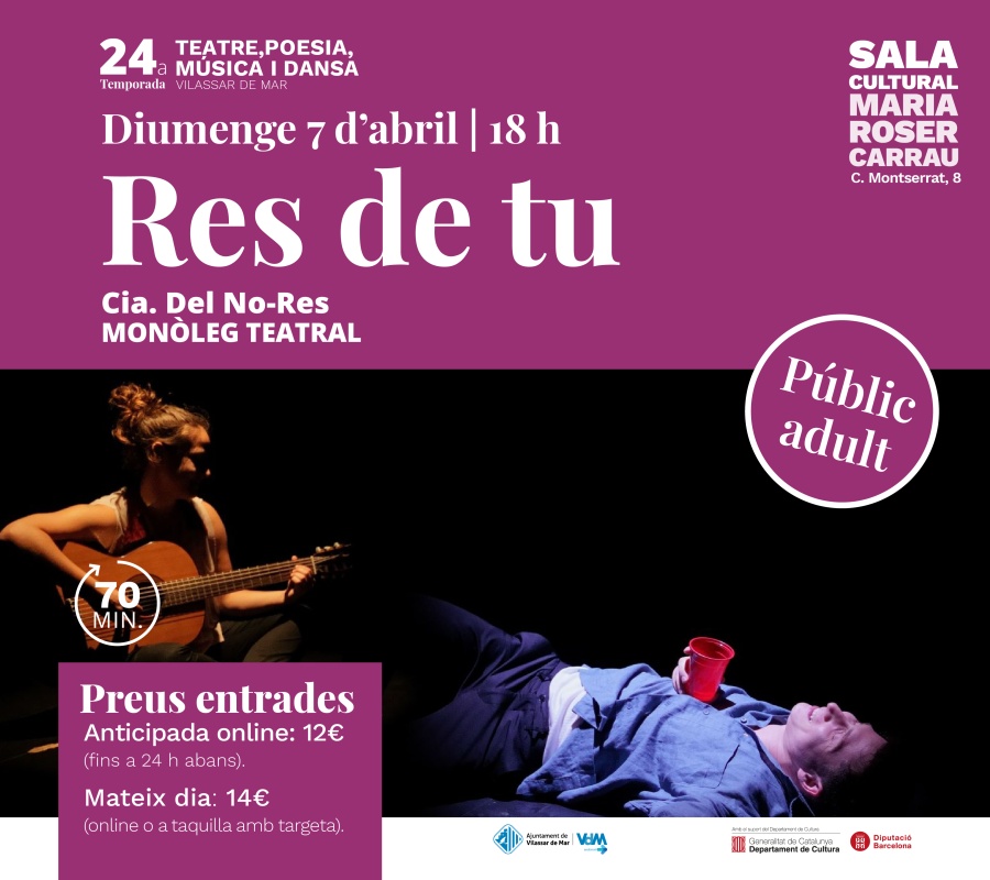 Cartell de l'espectacle "Res de tu"