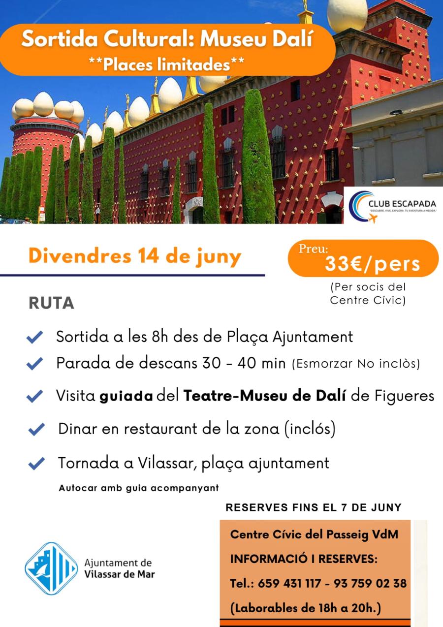 Cartell de la sortida cultural al Museu Dalí
