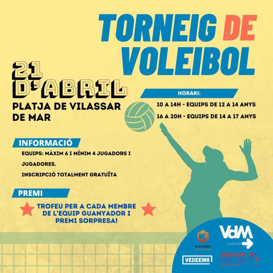 Cartell del torneig de vòlei del 21 d'abril de 2024