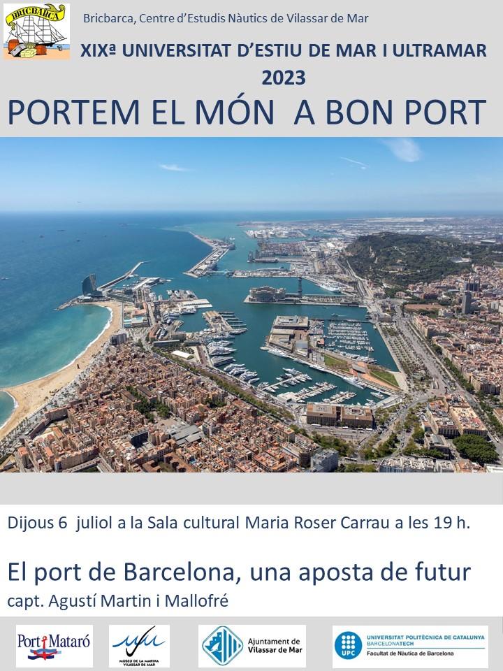 Cartell de la conferència "Portem el món a bon port"