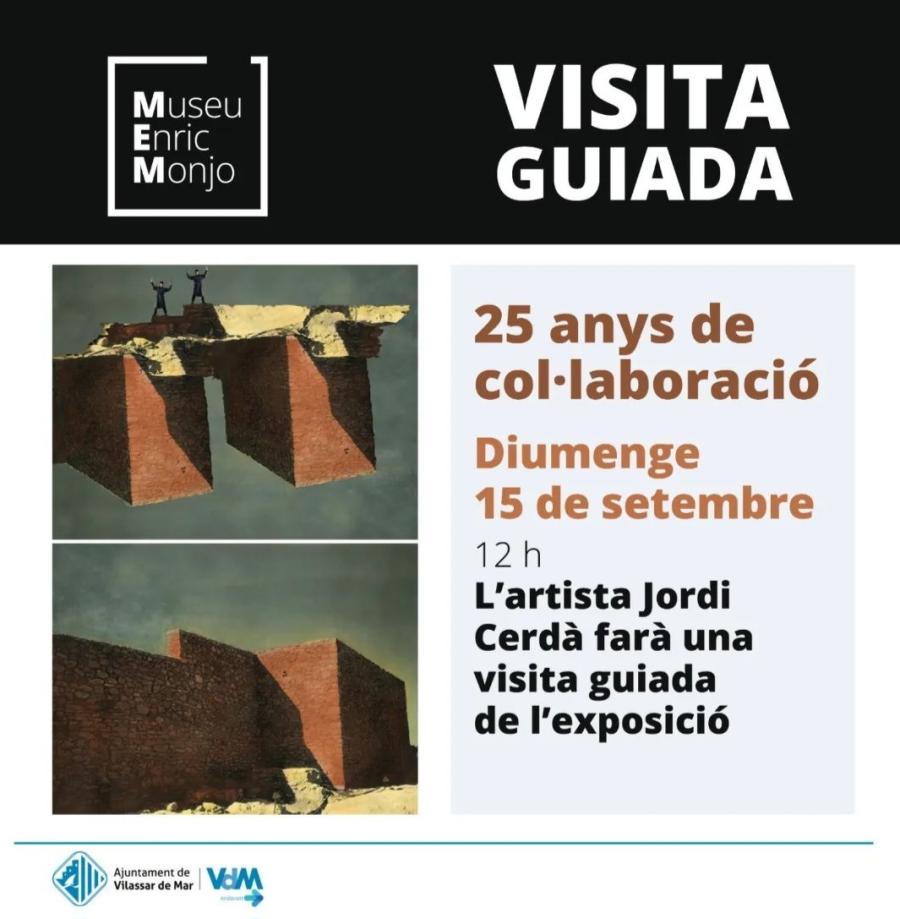 Cartell de la visita guiada a l'exposició temporal del Museu Enric Monjo