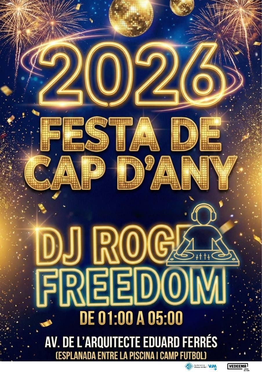 Cartell festa de Cap d'Any 2026