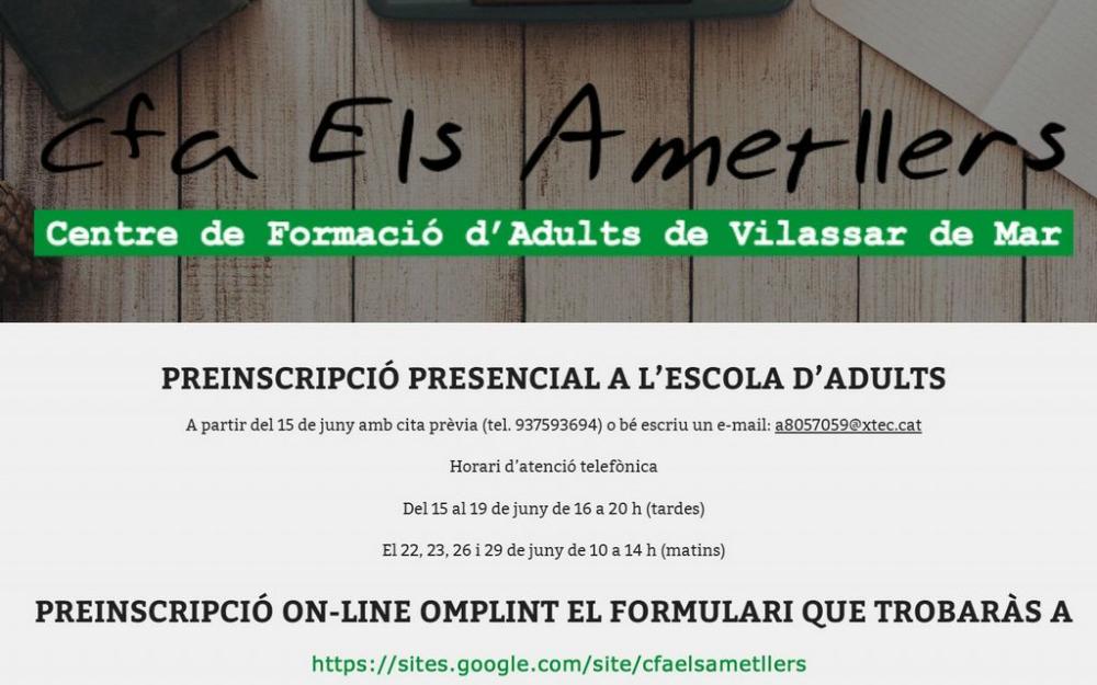 Preinscripció Escola Adults