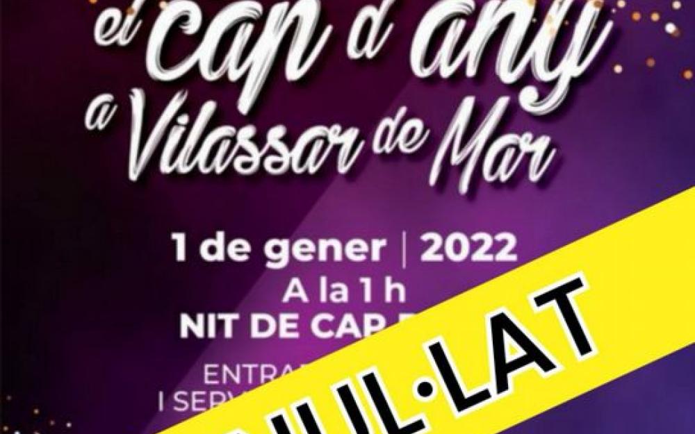 Cartell Festa Cap d'Any 2021 anul·lada 