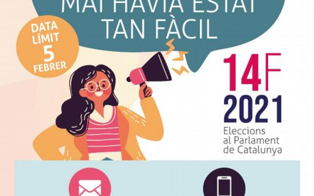 Cartell vot per correu eleccions Parlament 2021 