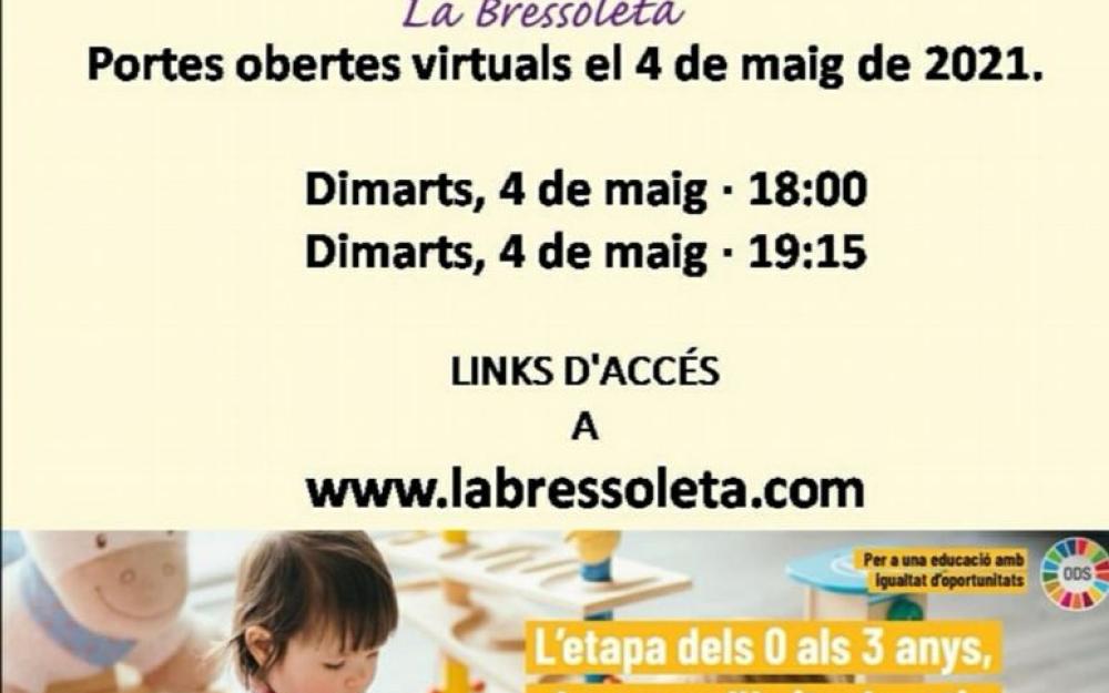 Cartell Portes obertes virtuals La Bressoleta 2021