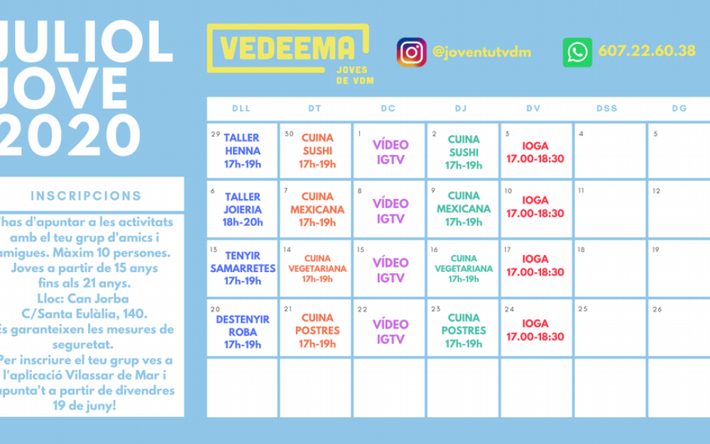 Activitats Juliol Jove