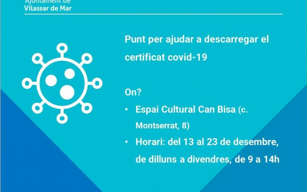 Bànner punt descàrrega certificat covid