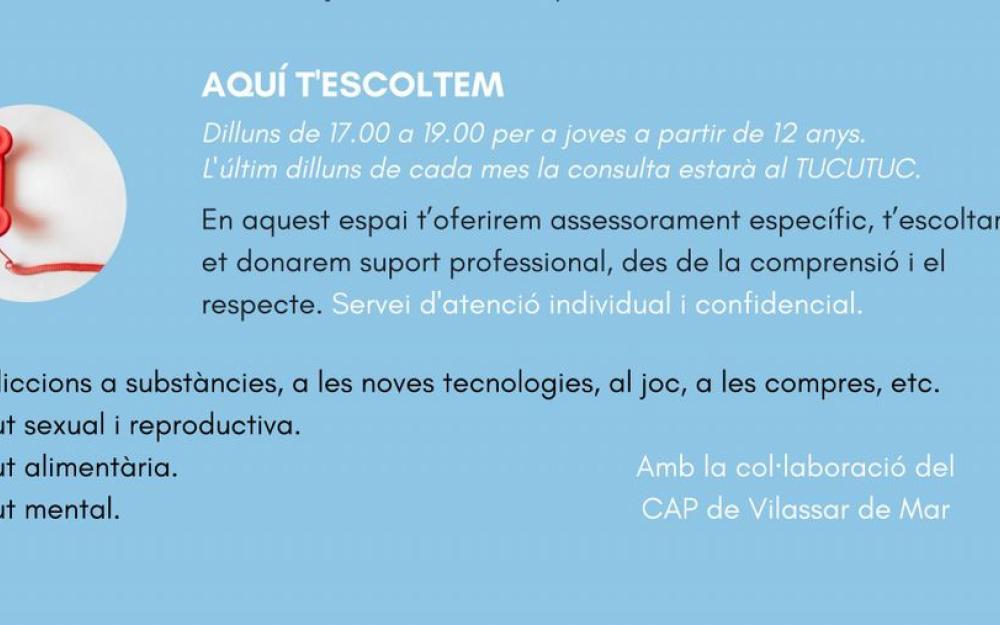 Flyer Aquí t'escoltem